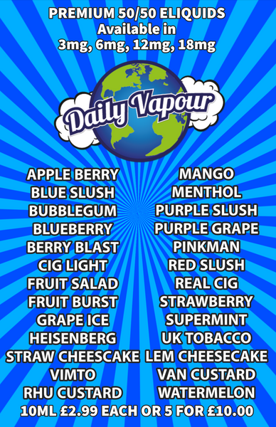 DAILY VAPOUR 10MLS x 10